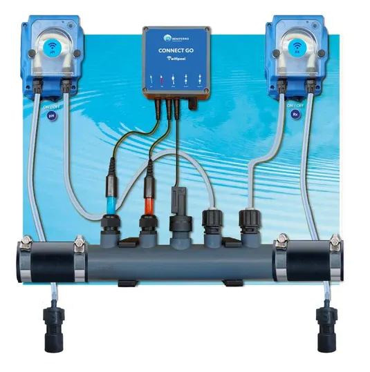 Automatische zwembad waterbehandeling met wifi bediening