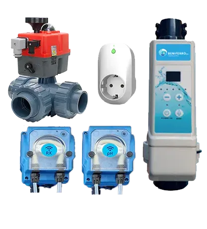 Zelfbouwpakket voor automatische zwembad waterbehandeling