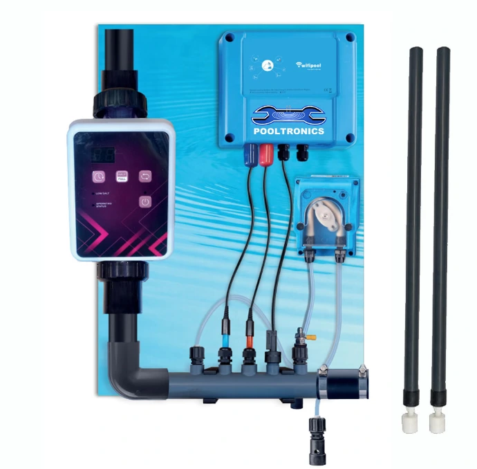 Automatische zwembad waterbehandeling met zoutelectrolyse systeem